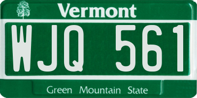 VT license plate WJQ561