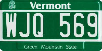 VT license plate WJQ569