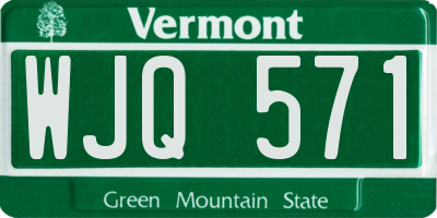 VT license plate WJQ571