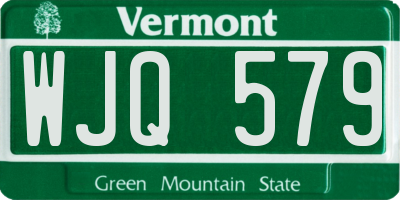 VT license plate WJQ579