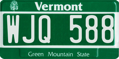 VT license plate WJQ588