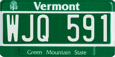 VT license plate WJQ591
