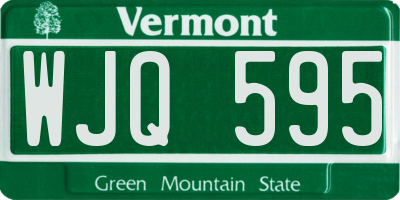 VT license plate WJQ595