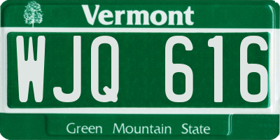VT license plate WJQ616