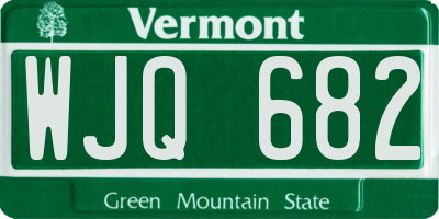 VT license plate WJQ682