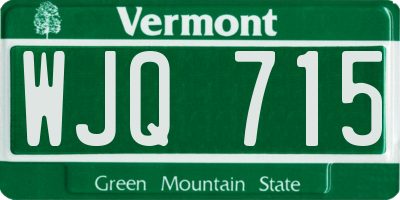 VT license plate WJQ715