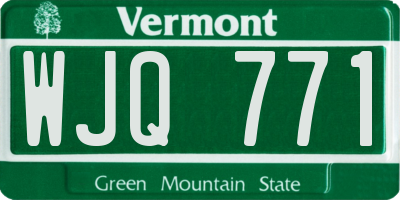 VT license plate WJQ771