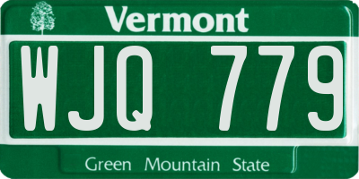 VT license plate WJQ779