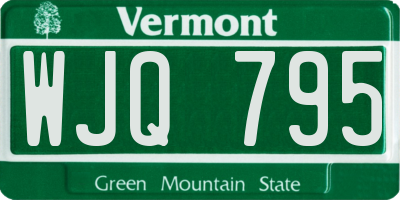 VT license plate WJQ795