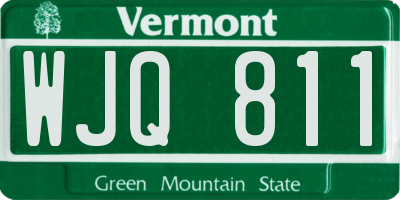VT license plate WJQ811