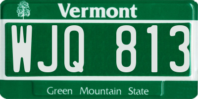 VT license plate WJQ813
