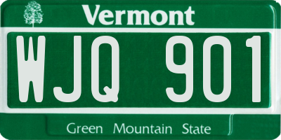 VT license plate WJQ901