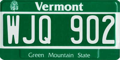 VT license plate WJQ902