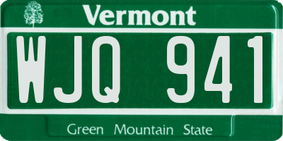 VT license plate WJQ941