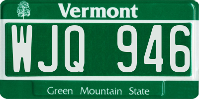 VT license plate WJQ946