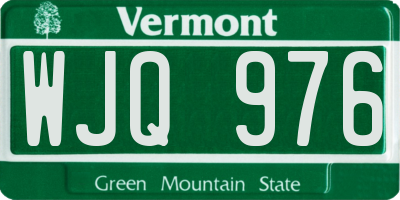 VT license plate WJQ976