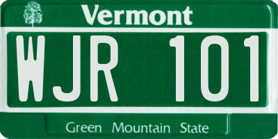 VT license plate WJR101