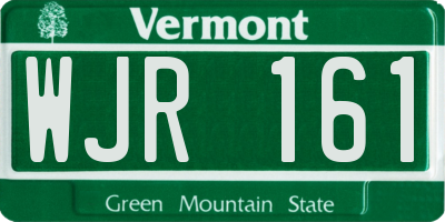 VT license plate WJR161