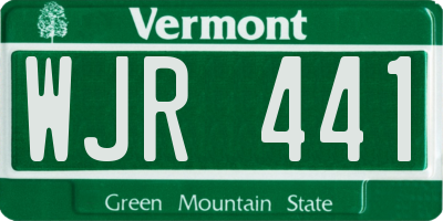 VT license plate WJR441
