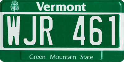 VT license plate WJR461