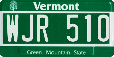VT license plate WJR510