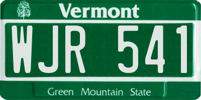 VT license plate WJR541