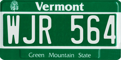 VT license plate WJR564