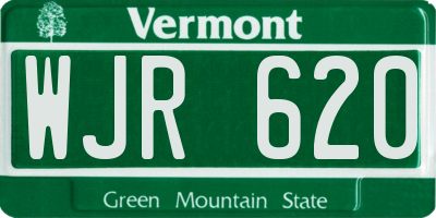 VT license plate WJR620