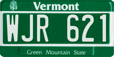 VT license plate WJR621