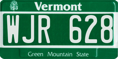 VT license plate WJR628