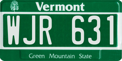 VT license plate WJR631