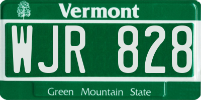 VT license plate WJR828
