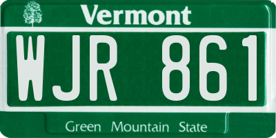 VT license plate WJR861