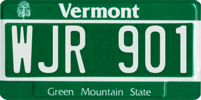 VT license plate WJR901