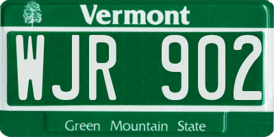 VT license plate WJR902