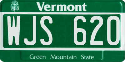 VT license plate WJS620