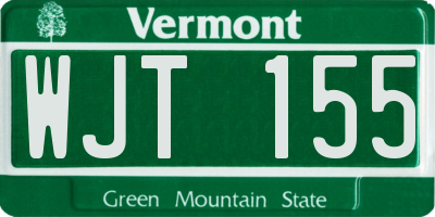 VT license plate WJT155