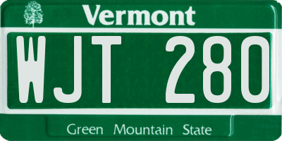 VT license plate WJT280