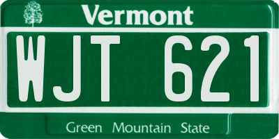 VT license plate WJT621