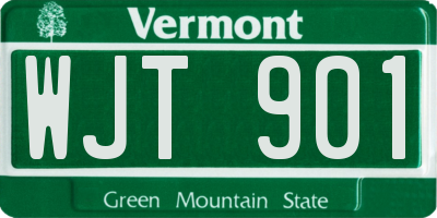 VT license plate WJT901