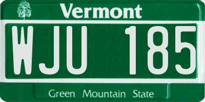 VT license plate WJU185