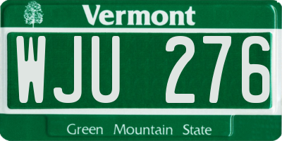 VT license plate WJU276