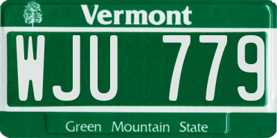 VT license plate WJU779