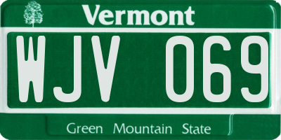 VT license plate WJV069