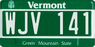 VT license plate WJV141