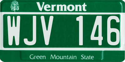 VT license plate WJV146