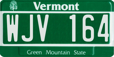 VT license plate WJV164