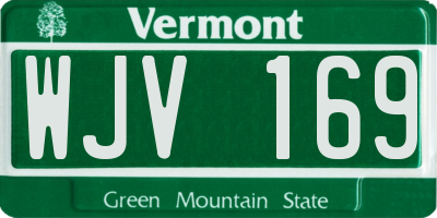 VT license plate WJV169