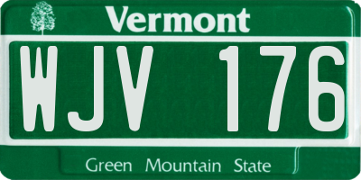 VT license plate WJV176