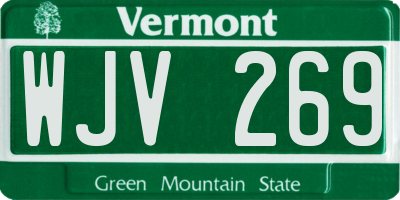 VT license plate WJV269